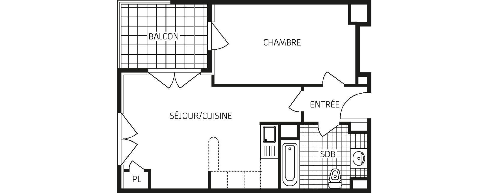 Appartement T2 de 43,80 m2 &agrave; Orl&eacute;ans Barri&egrave;re st-marc - la fontaine
