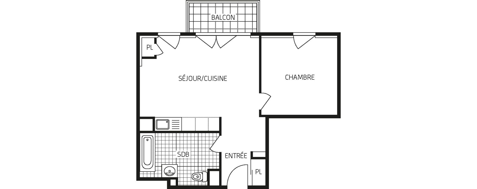 Appartement T2 de 44,92 m2 &agrave; Orl&eacute;ans Barri&egrave;re st-marc - la fontaine