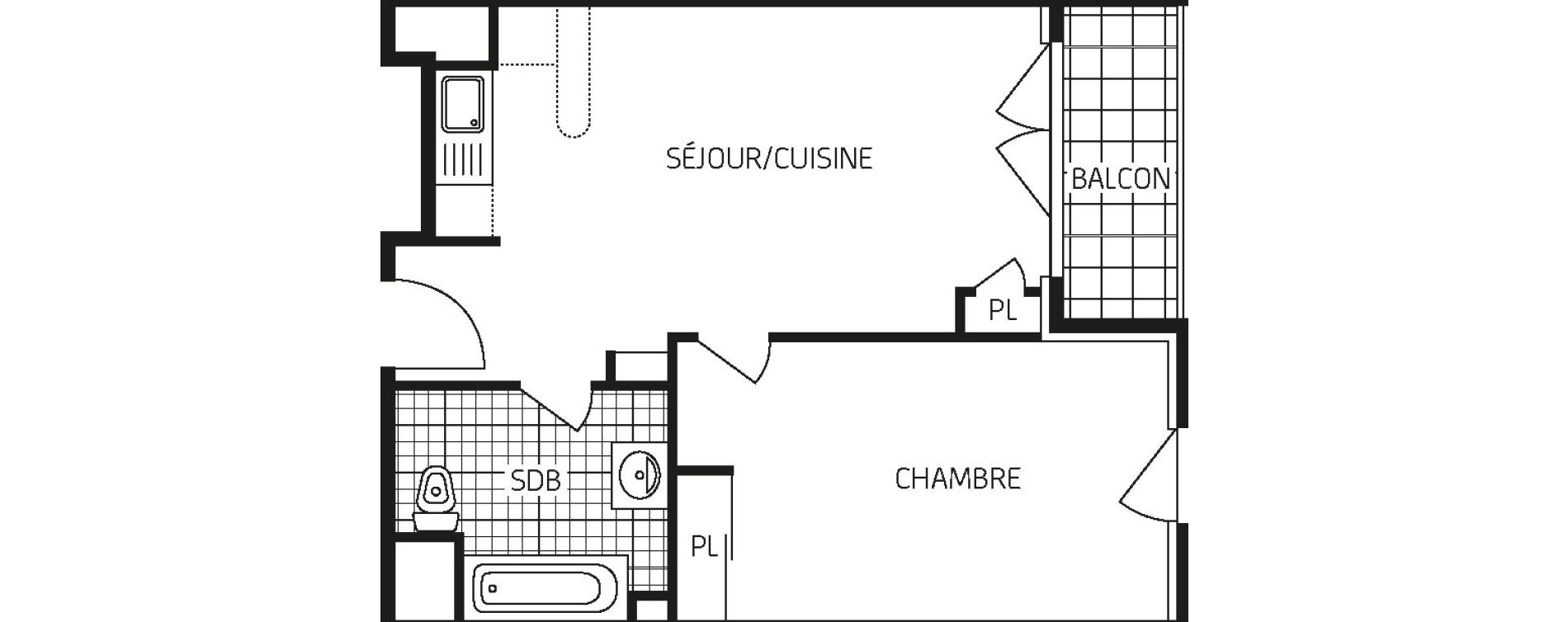 Appartement T2 de 43,54 m2 &agrave; Orl&eacute;ans Barri&egrave;re st-marc - la fontaine
