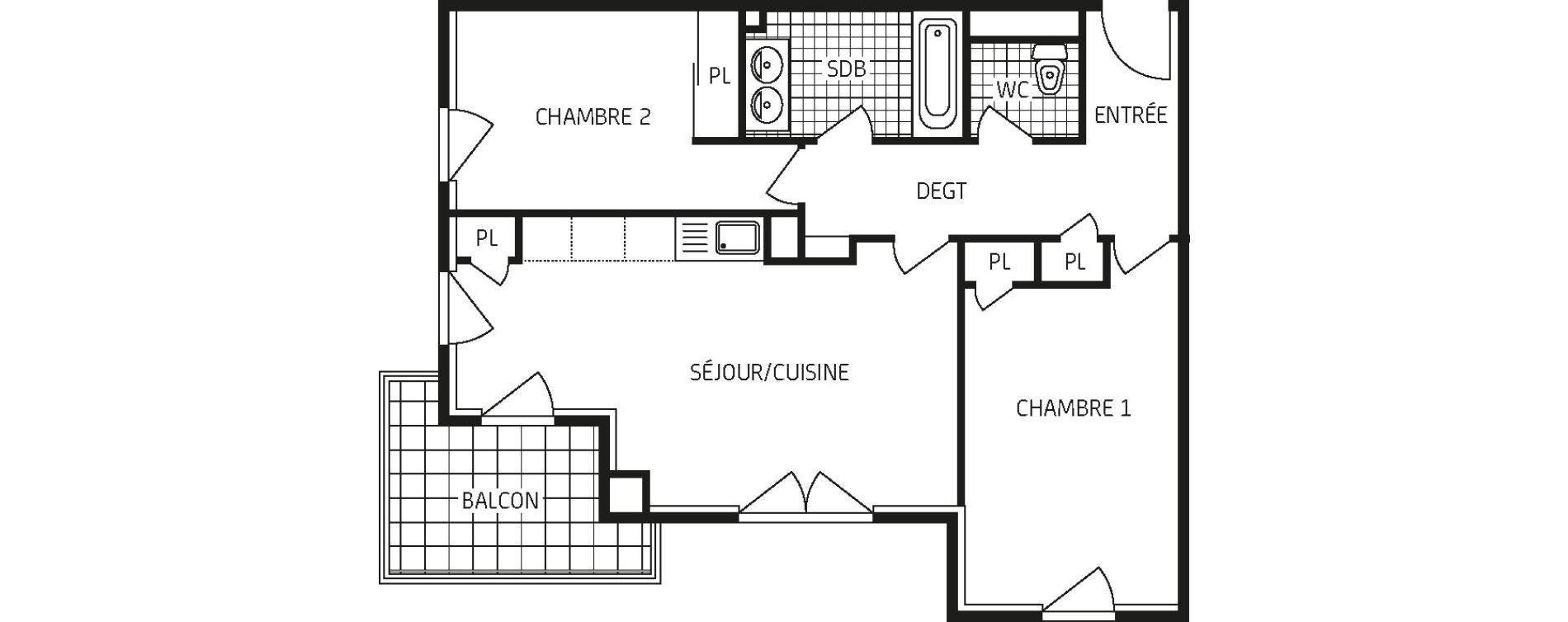 Appartement T3 de 63,57 m2 &agrave; Orl&eacute;ans Barri&egrave;re st-marc - la fontaine