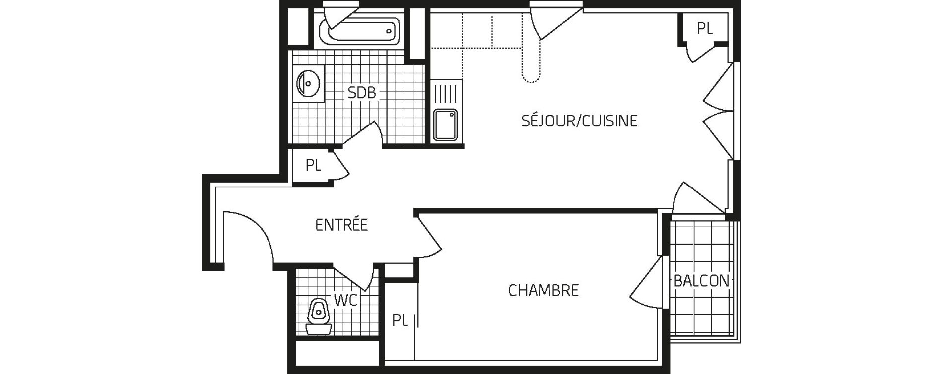 Appartement T2 de 47,77 m2 &agrave; Orl&eacute;ans Barri&egrave;re st-marc - la fontaine