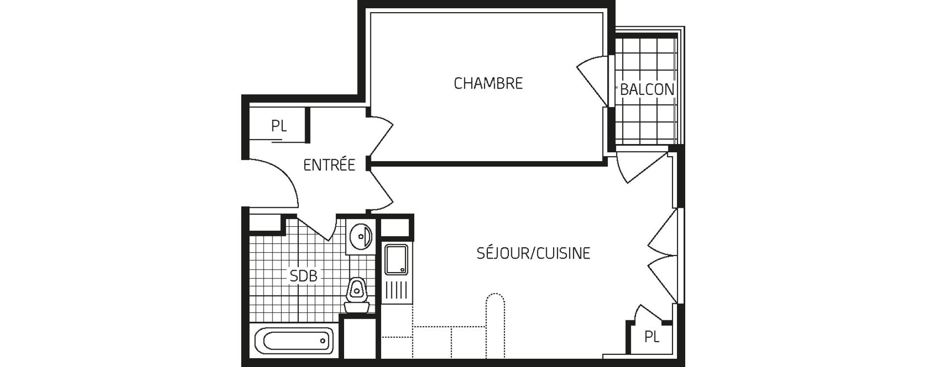 Appartement T2 de 43,42 m2 &agrave; Orl&eacute;ans Barri&egrave;re st-marc - la fontaine