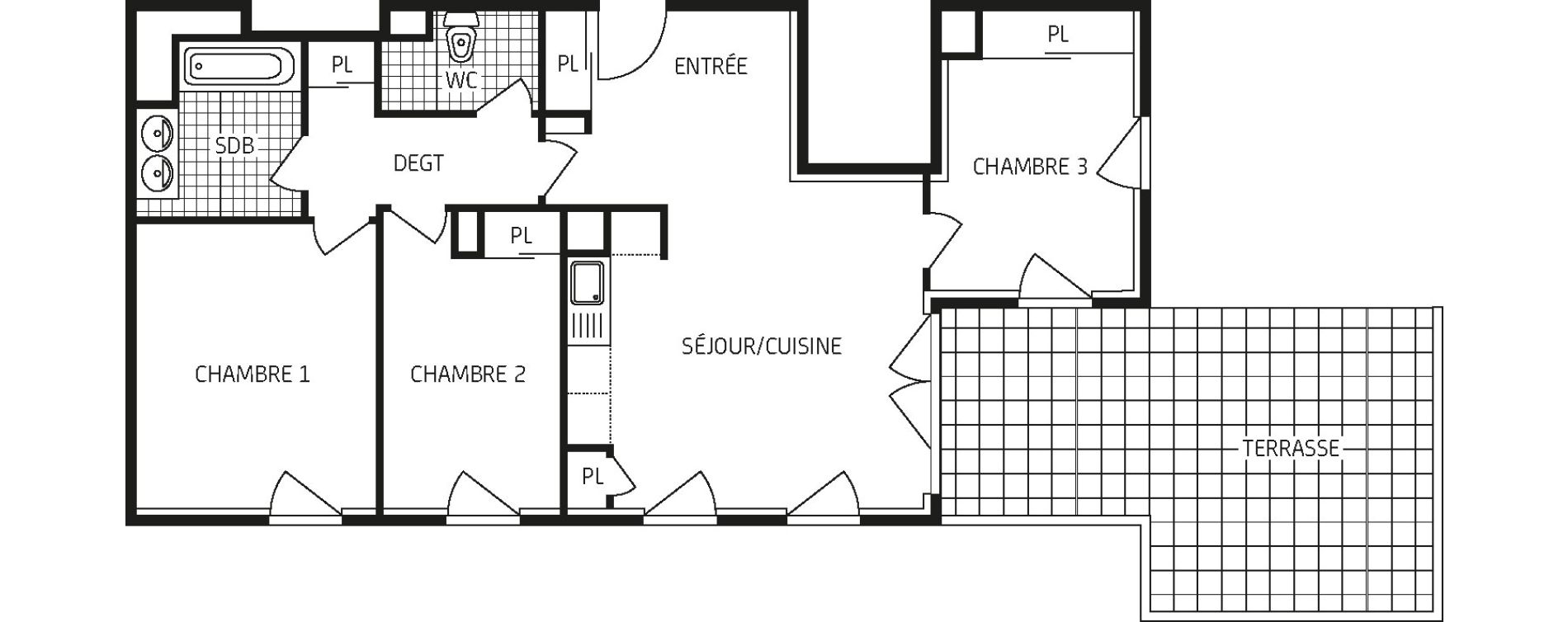 Appartement T4 de 71,96 m2 &agrave; Orl&eacute;ans Barri&egrave;re st-marc - la fontaine