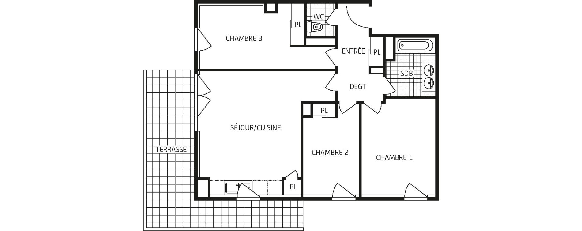 Appartement T4 de 72,57 m2 &agrave; Orl&eacute;ans Barri&egrave;re st-marc - la fontaine