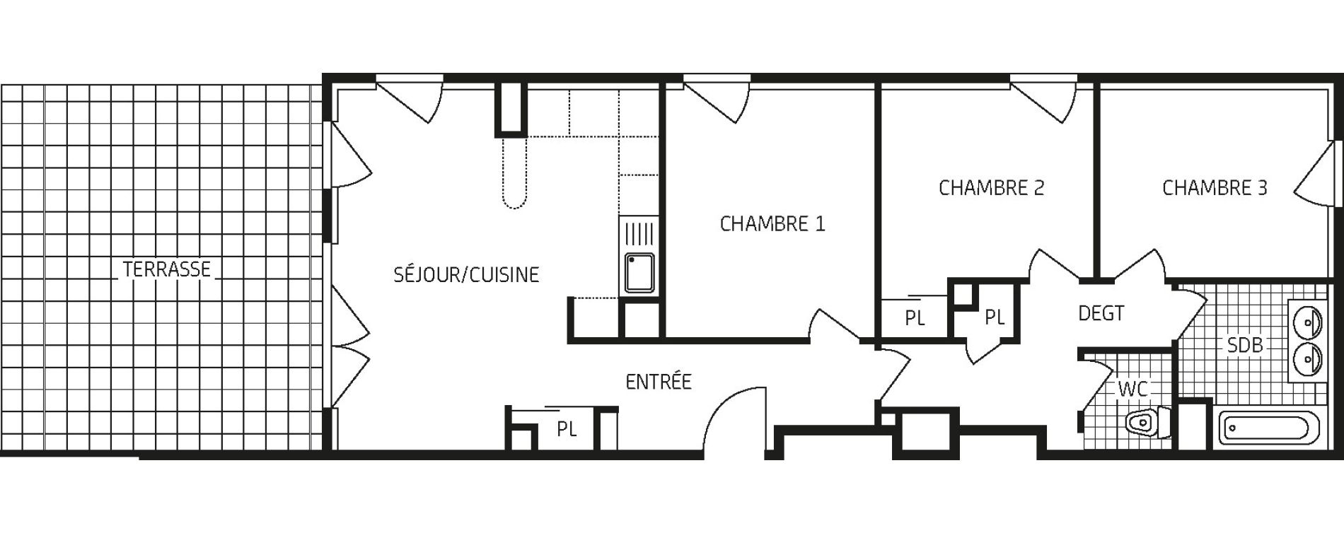 Appartement T4 de 72,48 m2 &agrave; Orl&eacute;ans Barri&egrave;re st-marc - la fontaine