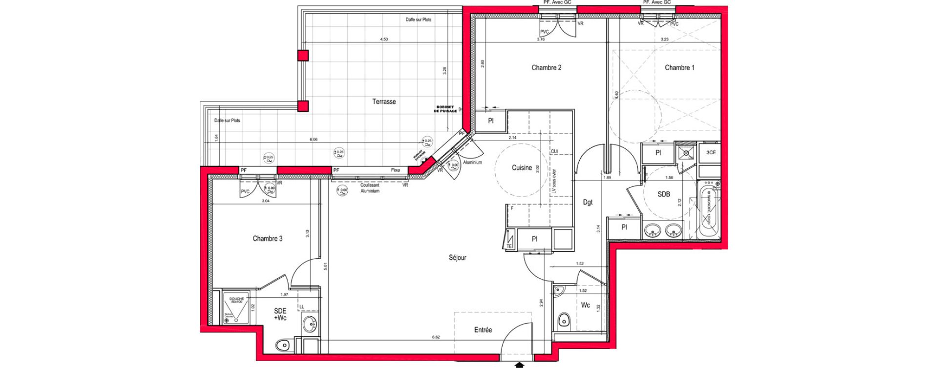 Appartement T4 de 89,50 m2 &agrave; Orl&eacute;ans Saint-marceau