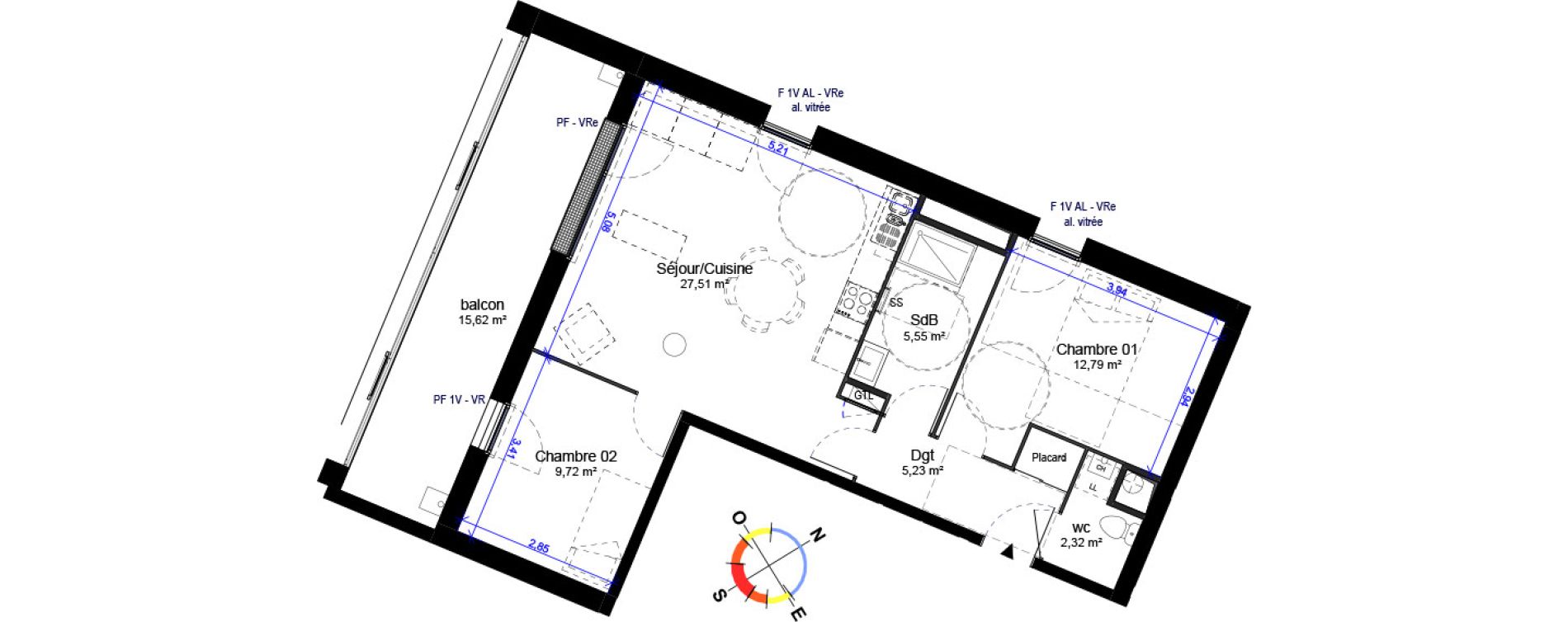 Appartement T3 de 63,11 m2 &agrave; Orl&eacute;ans Barri&egrave;re st-marc - la fontaine