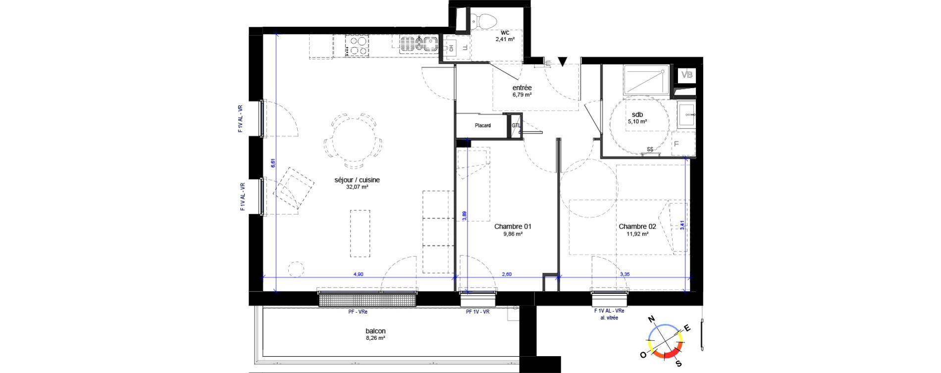 Appartement T3 de 68,14 m2 &agrave; Orl&eacute;ans Barri&egrave;re st-marc - la fontaine