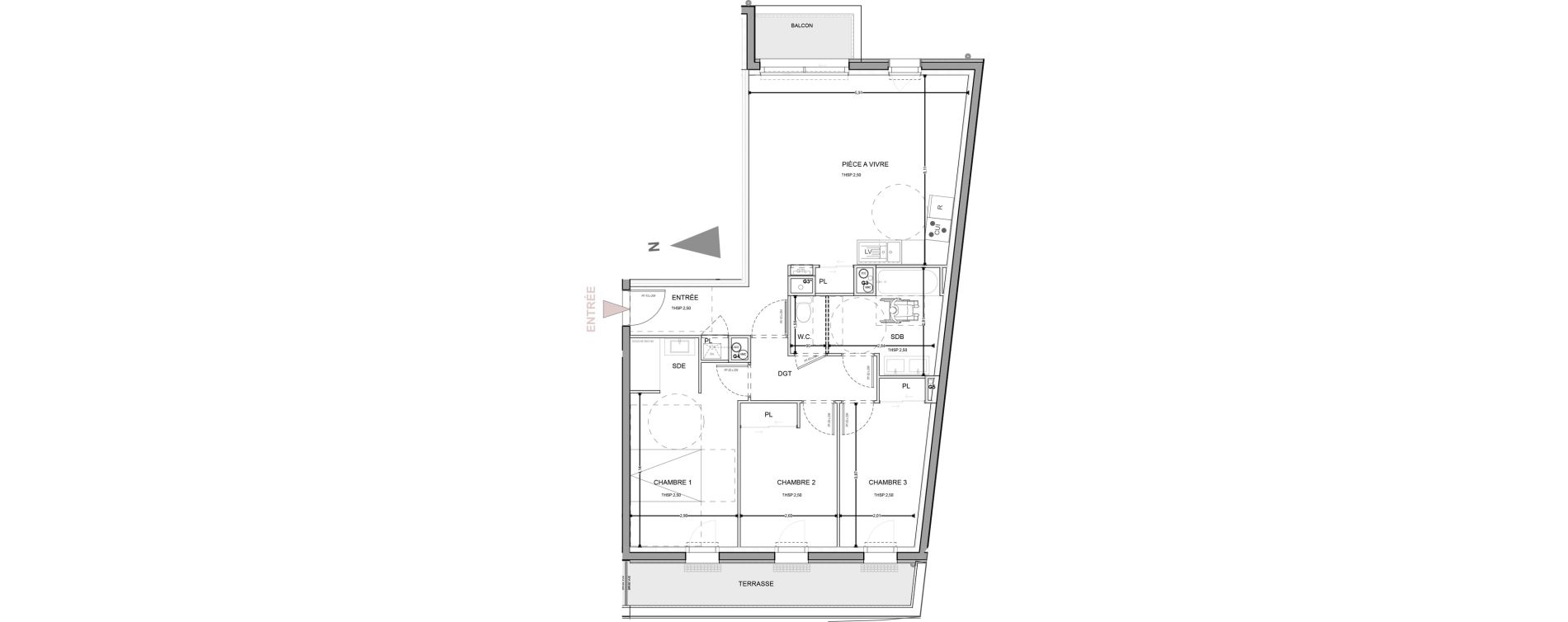 Appartement T4 de 83,88 m2 &agrave; Orl&eacute;ans Saint marc - faubourg bourgogne - argonne sud