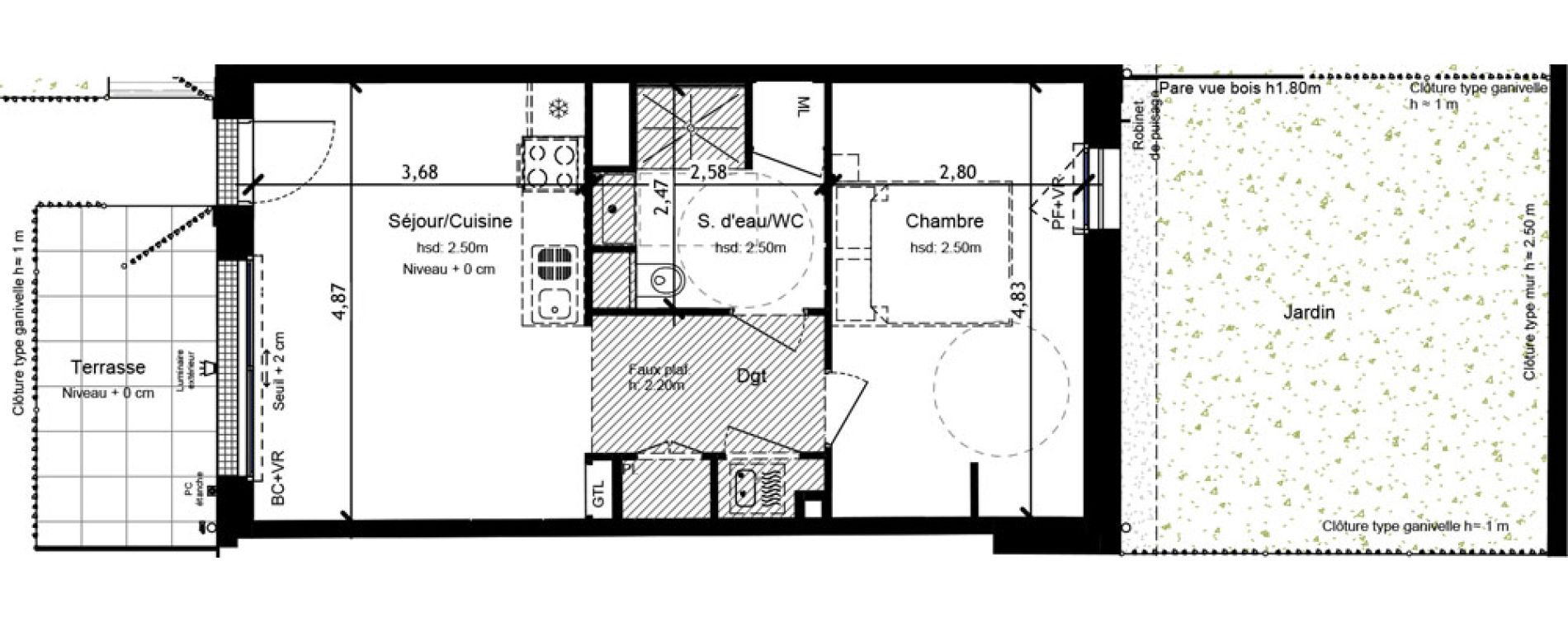 Appartement T2 de 41,94 m2 &agrave; Orl&eacute;ans Beaumont - vauquois