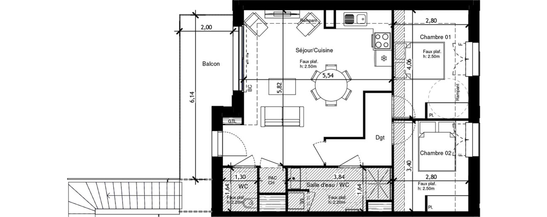 Appartement T3 de 61,55 m2 &agrave; Orl&eacute;ans Beaumont - vauquois