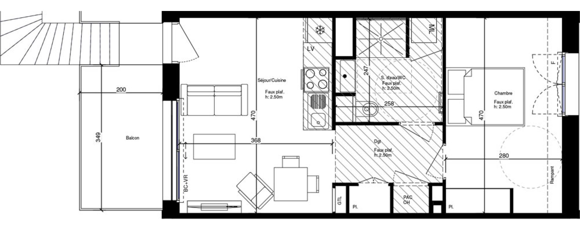 Appartement T2 de 40,64 m2 &agrave; Orl&eacute;ans Beaumont - vauquois