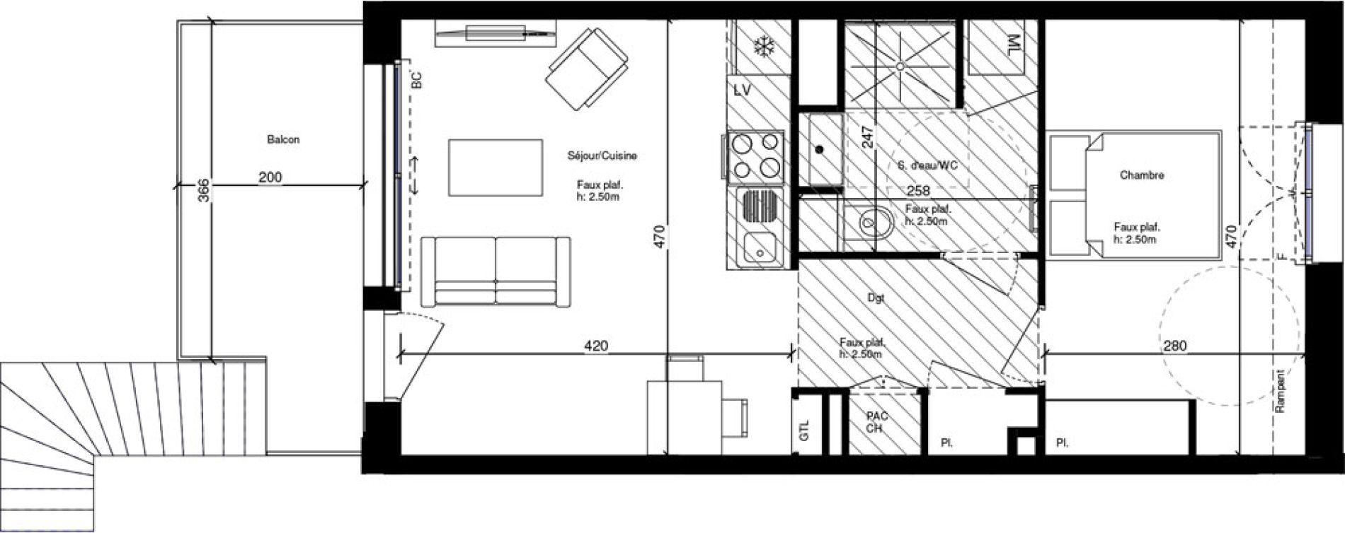 Appartement T2 de 43,13 m2 &agrave; Orl&eacute;ans Beaumont - vauquois