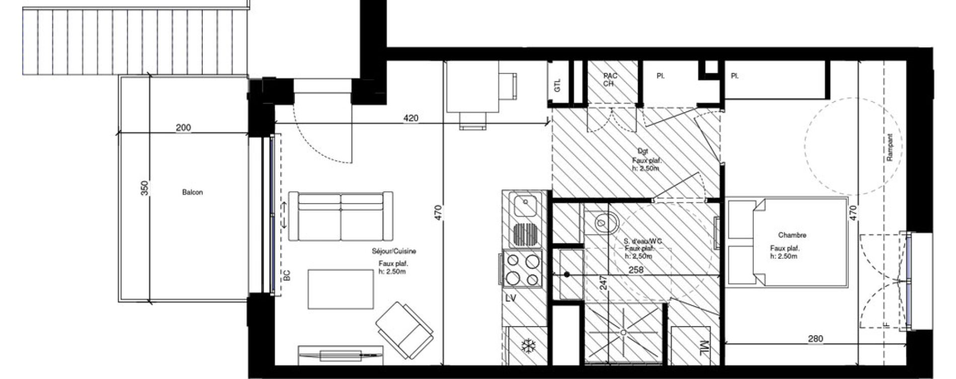 Appartement T2 de 42,55 m2 &agrave; Orl&eacute;ans Beaumont - vauquois