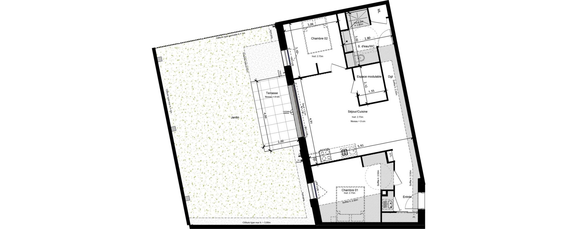 Appartement T3 de 66,29 m2 &agrave; Orl&eacute;ans Beaumont - vauquois