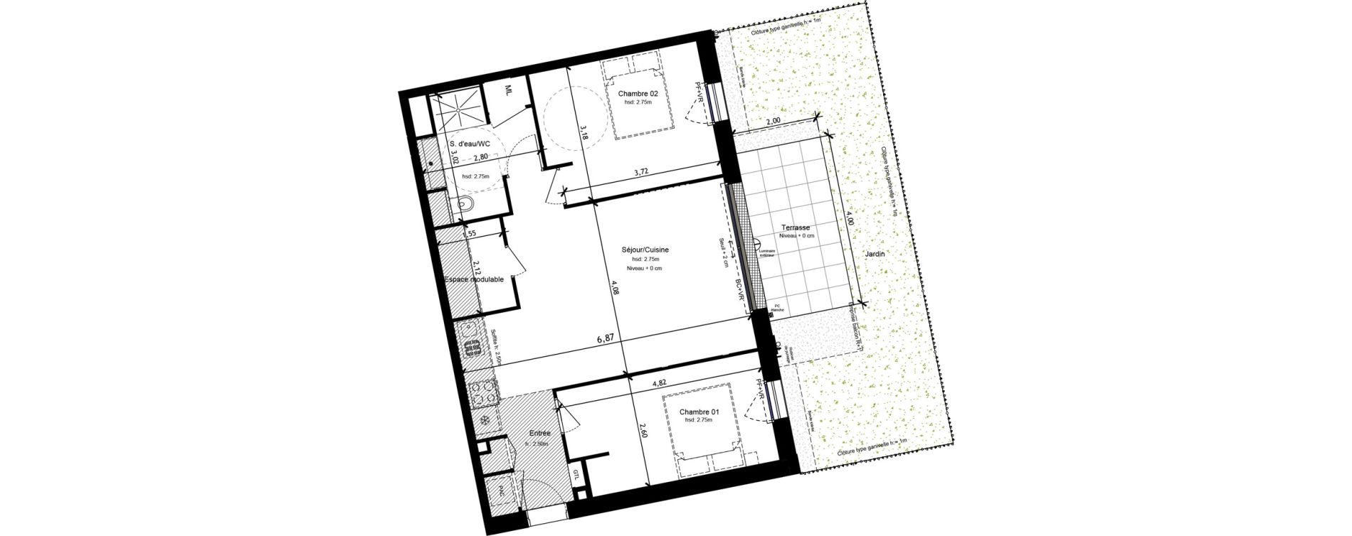 Appartement T3 de 65,38 m2 &agrave; Orl&eacute;ans Beaumont - vauquois