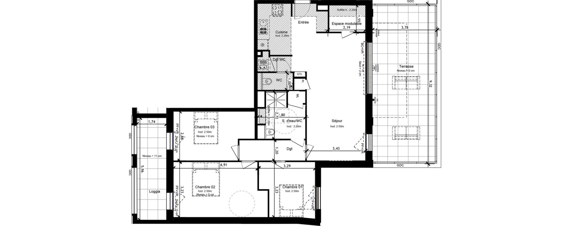 Appartement T4 de 93,86 m2 &agrave; Orl&eacute;ans Beaumont - vauquois