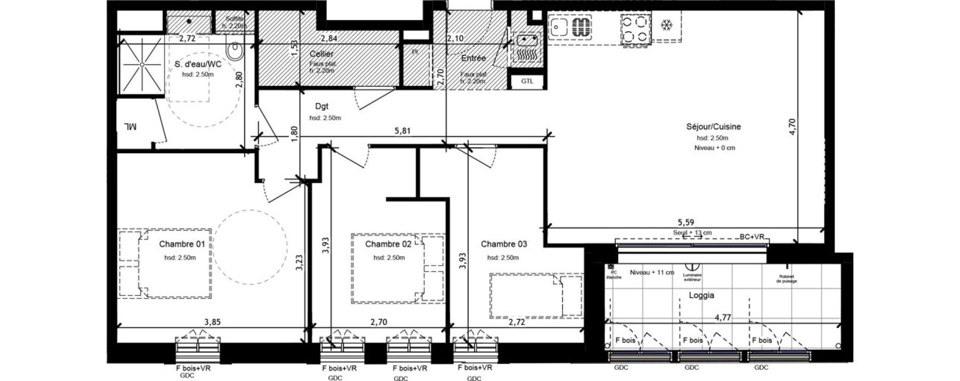 Appartement T4 de 80,74 m2 &agrave; Orl&eacute;ans Beaumont - vauquois