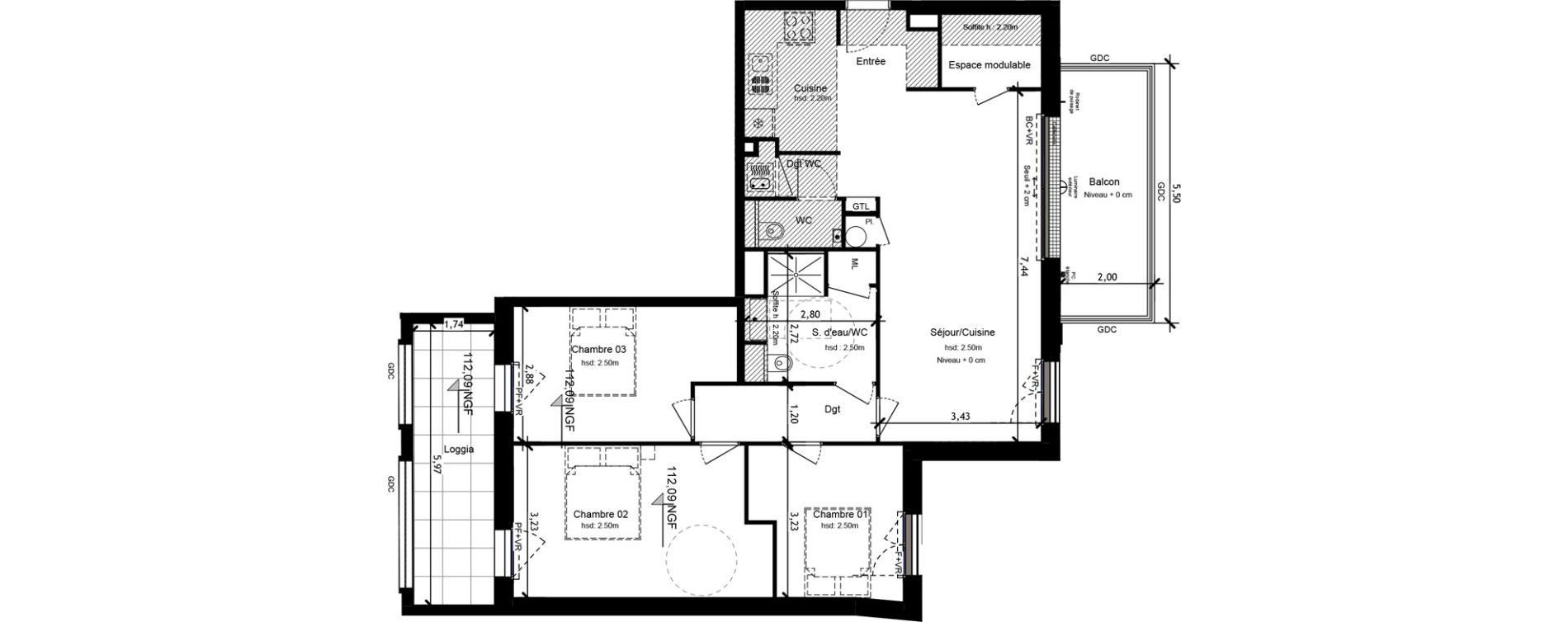 Appartement T4 de 93,86 m2 &agrave; Orl&eacute;ans Beaumont - vauquois