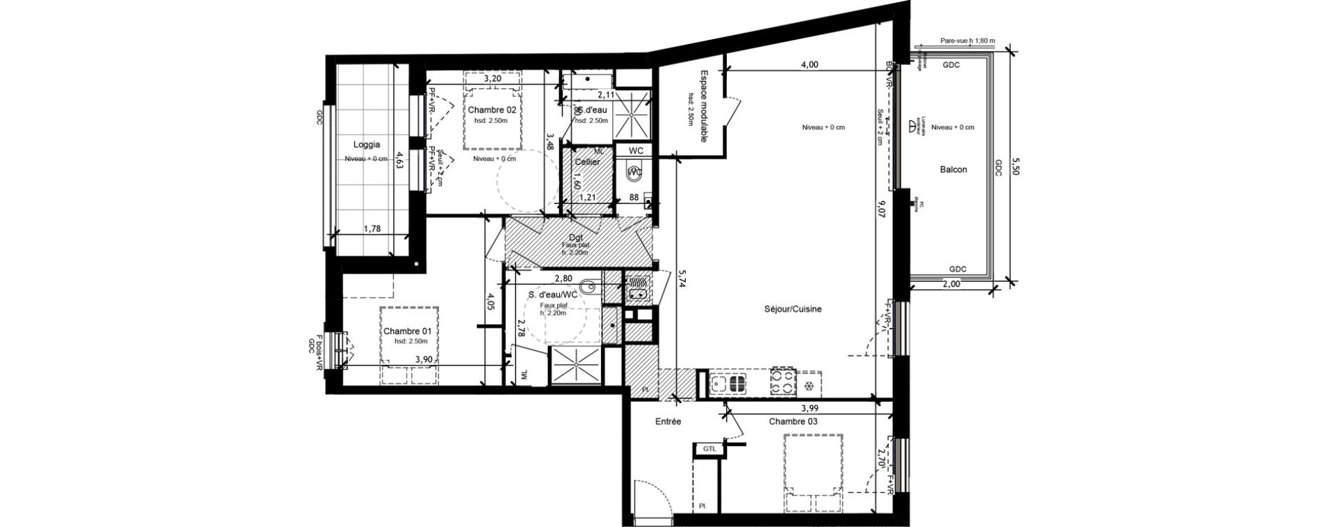 Appartement T4 de 106,85 m2 &agrave; Orl&eacute;ans Beaumont - vauquois