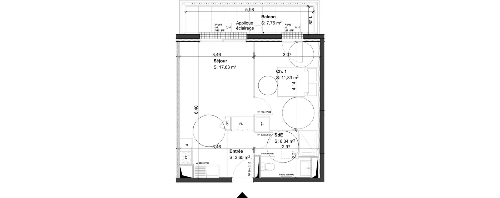 Appartement T2 de 39,65 m2 &agrave; Orl&eacute;ans Saint-marceau