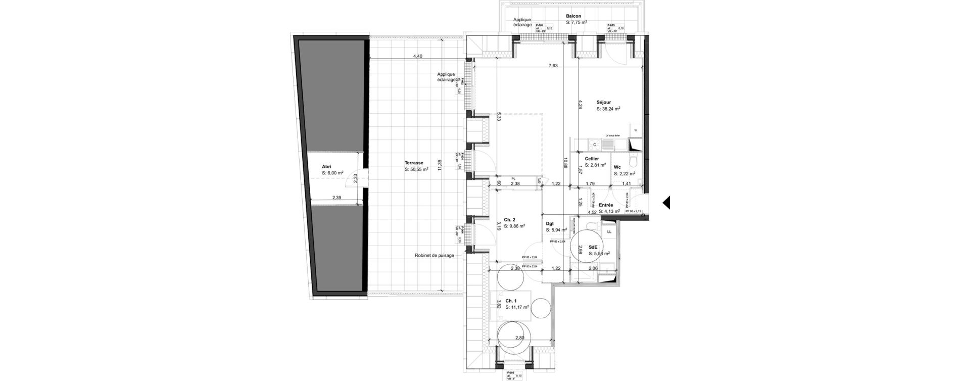 Appartement T3 de 79,90 m2 &agrave; Orl&eacute;ans Saint-marceau