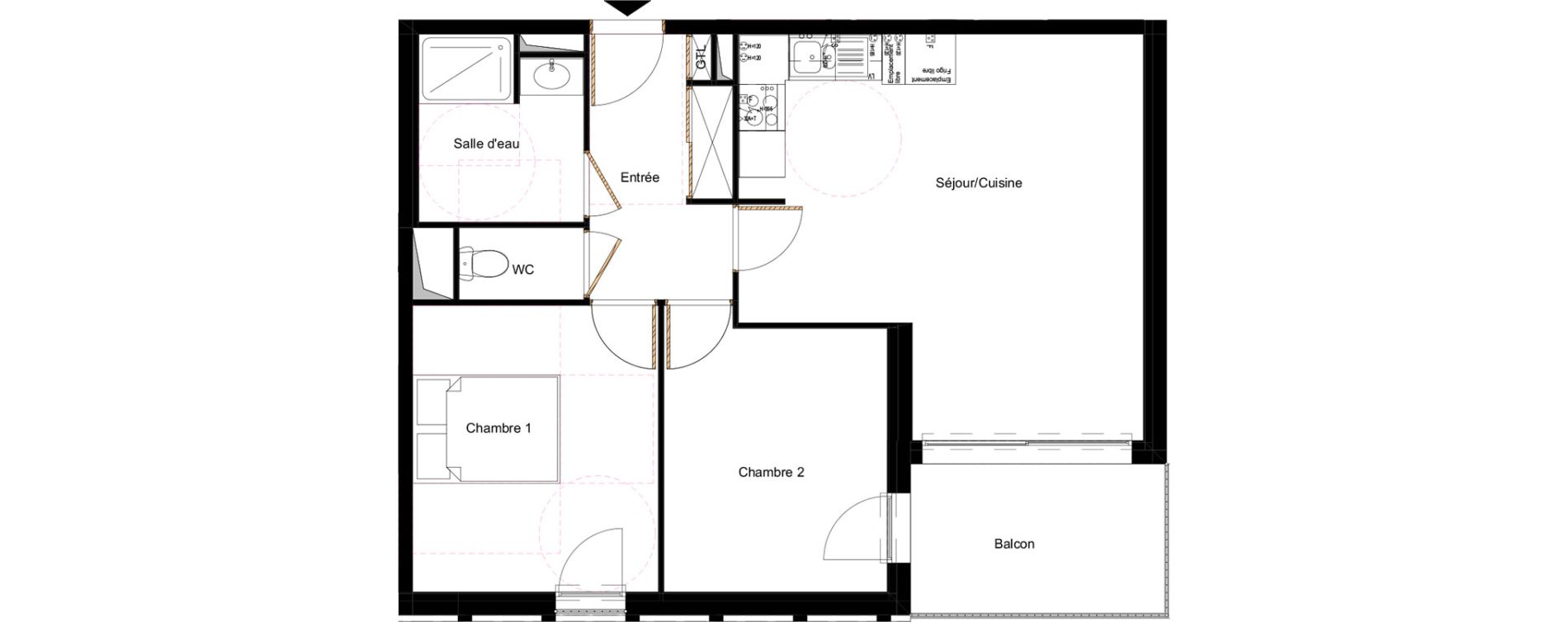 Appartement T3 de 58,01 m2 &agrave; Orl&eacute;ans Saint-marceau
