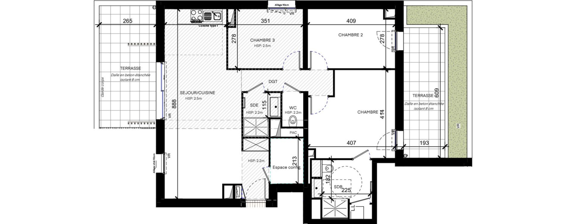 Appartement T4 de 88,11 m2 &agrave; Saint-Jean-De-Braye Le hameau