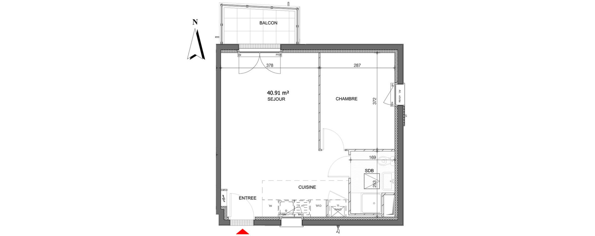 Appartement T2 de 40,92 m2 &agrave; Saint-Jean-De-Braye Centre