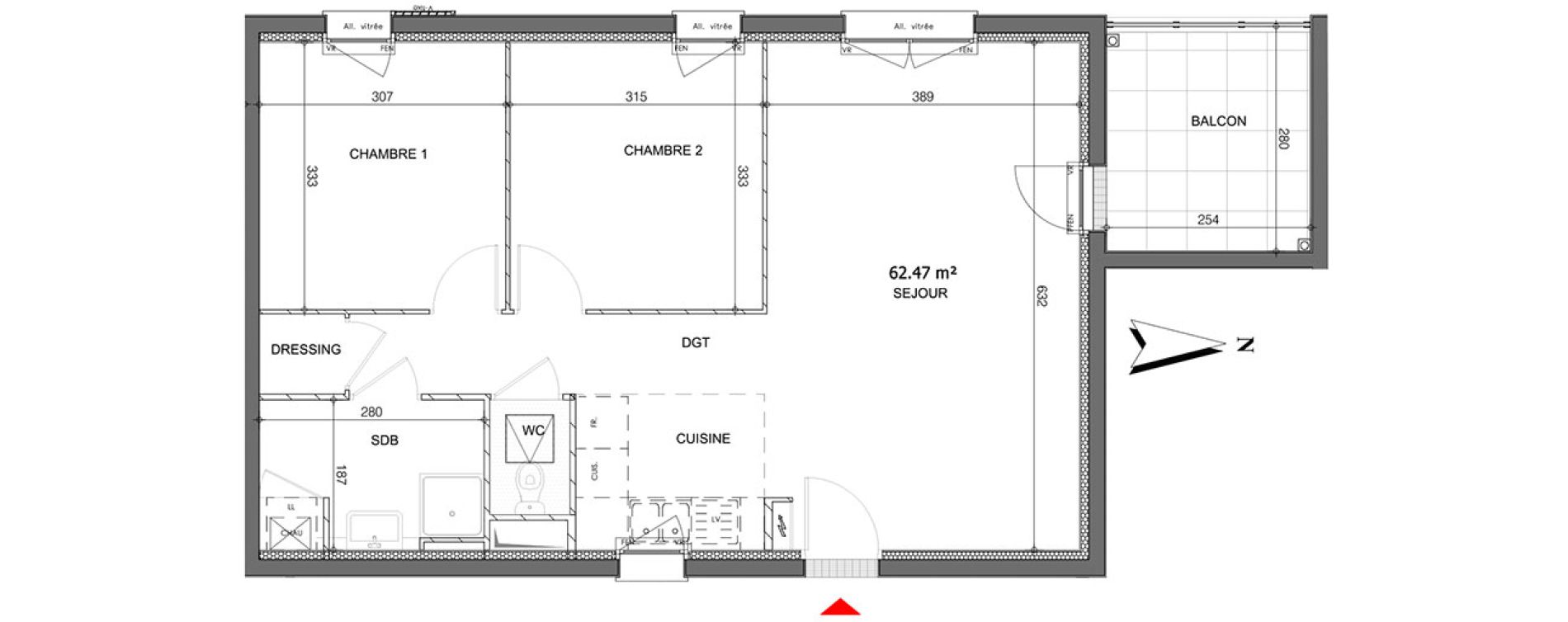 Appartement T3 de 62,47 m2 &agrave; Saint-Jean-De-Braye Centre