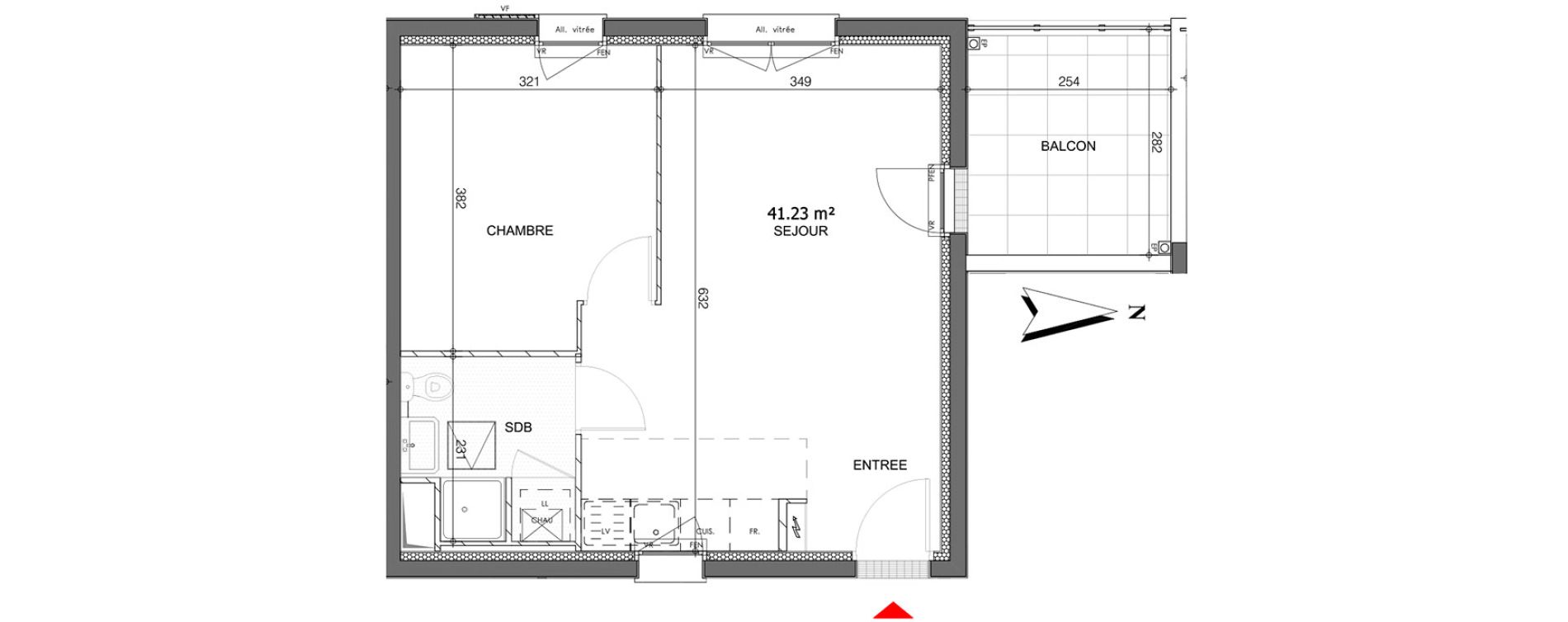 Appartement T2 de 41,22 m2 &agrave; Saint-Jean-De-Braye Centre