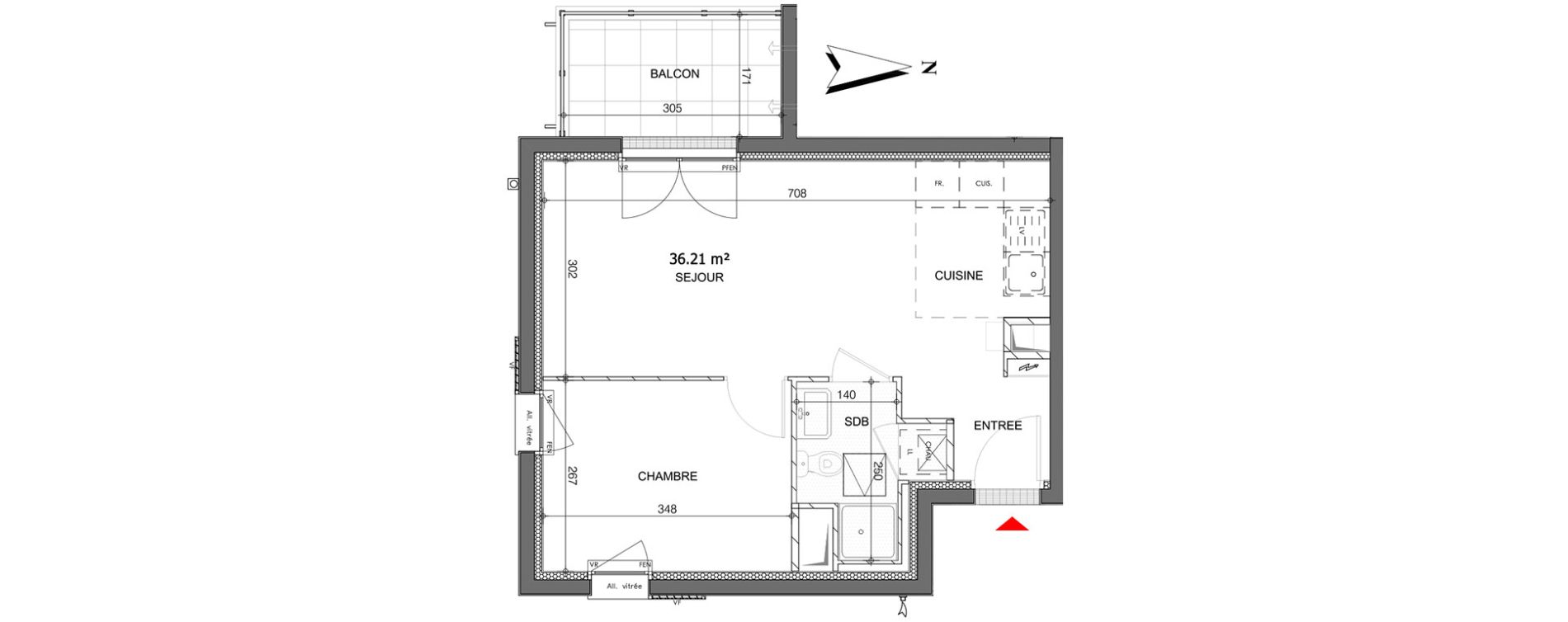 Appartement T2 de 36,21 m2 &agrave; Saint-Jean-De-Braye Centre