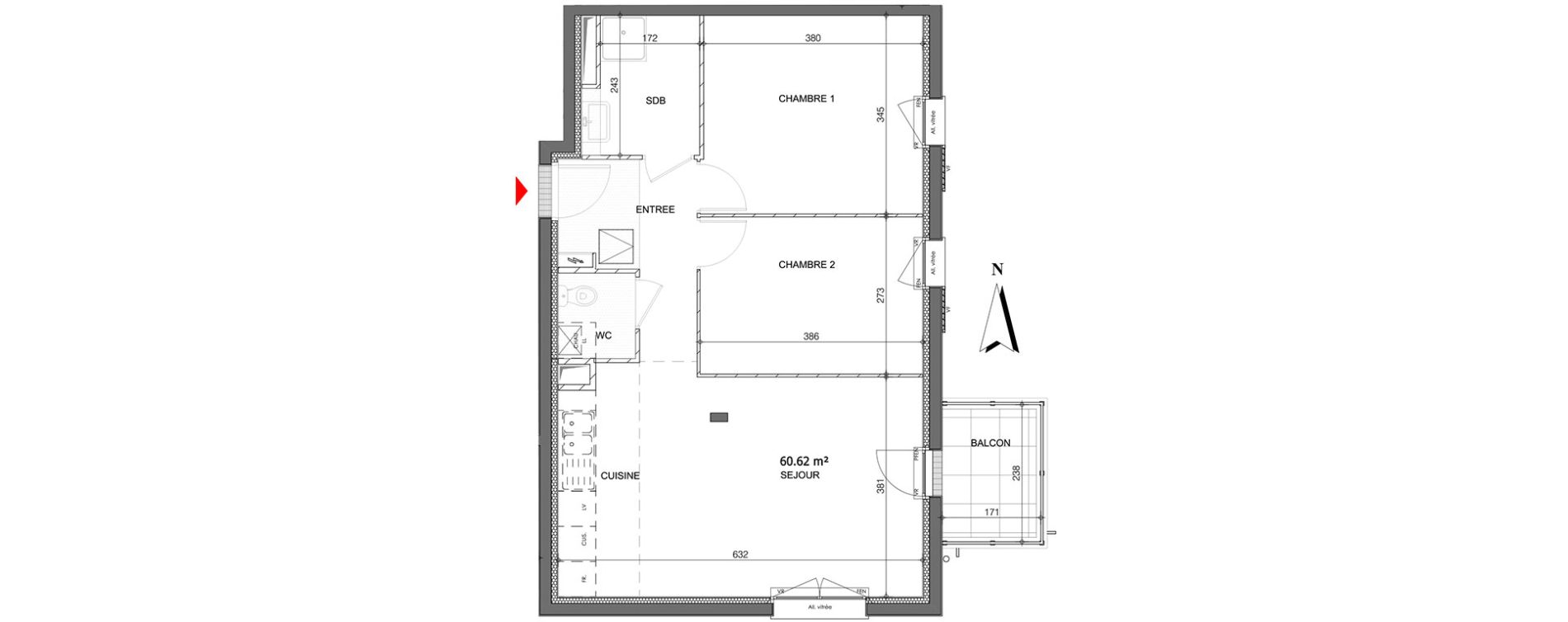 Appartement T3 de 60,62 m2 &agrave; Saint-Jean-De-Braye Centre