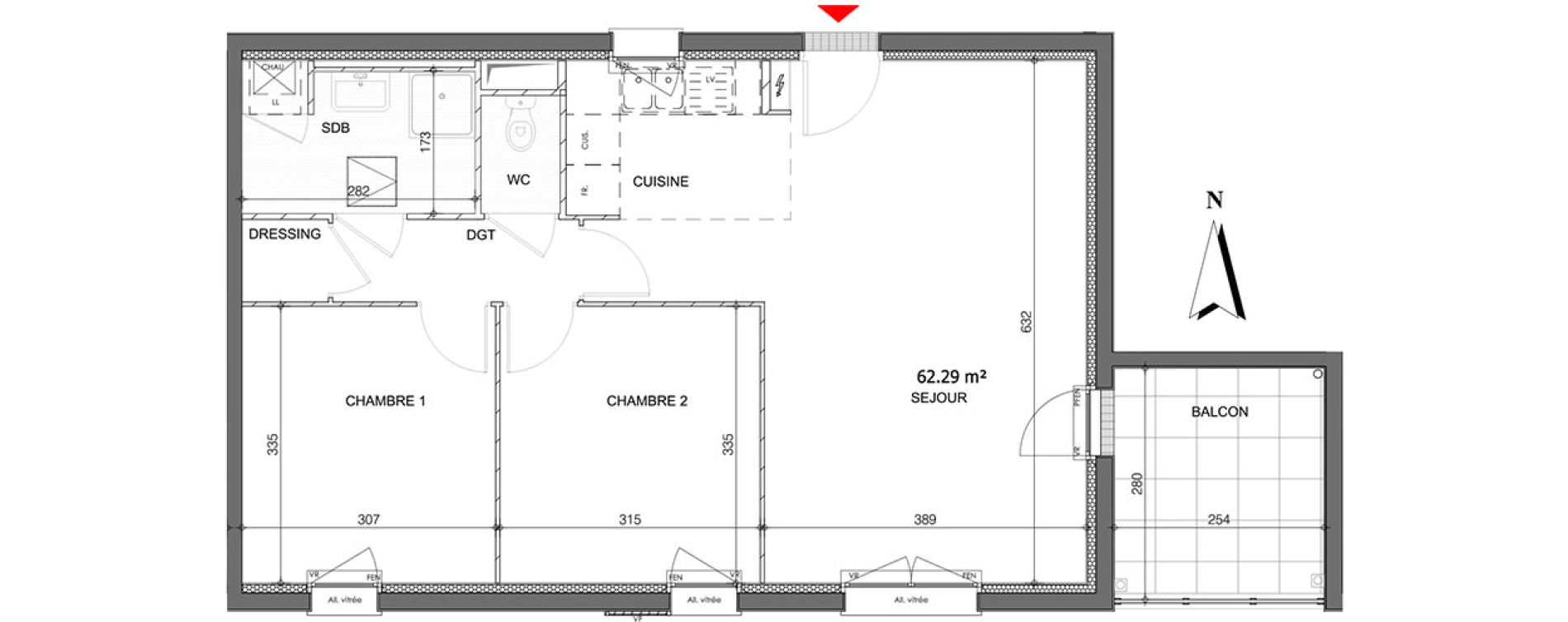 Appartement T3 de 62,28 m2 &agrave; Saint-Jean-De-Braye Centre