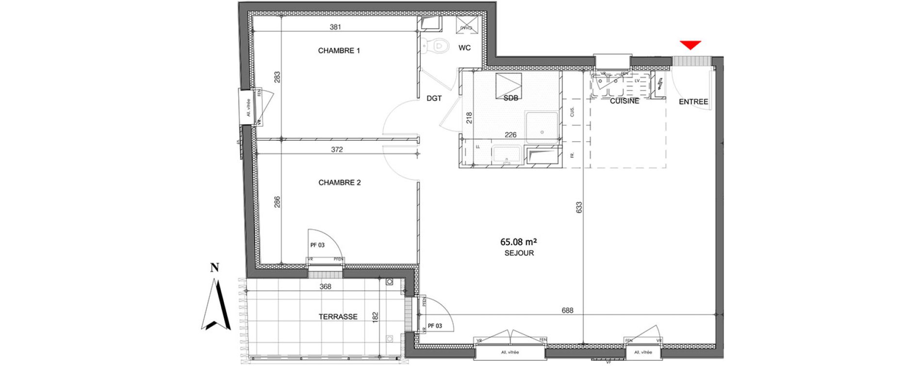 Appartement T3 de 65,08 m2 &agrave; Saint-Jean-De-Braye Centre
