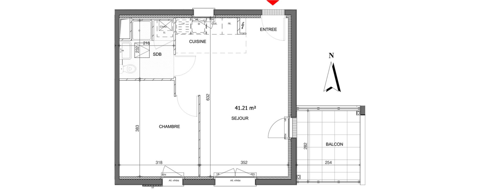 Appartement T2 de 41,20 m2 &agrave; Saint-Jean-De-Braye Centre