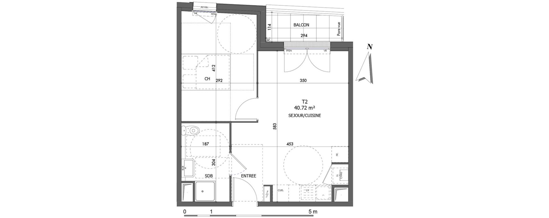 Appartement T2 de 40,72 m2 &agrave; Saint-Jean-De-Braye Centre