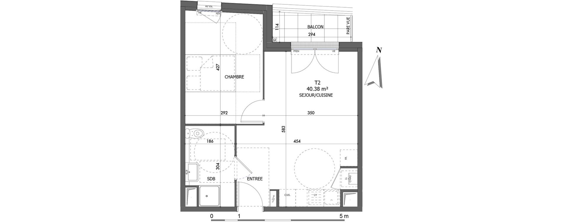 Appartement T2 de 40,38 m2 &agrave; Saint-Jean-De-Braye Centre