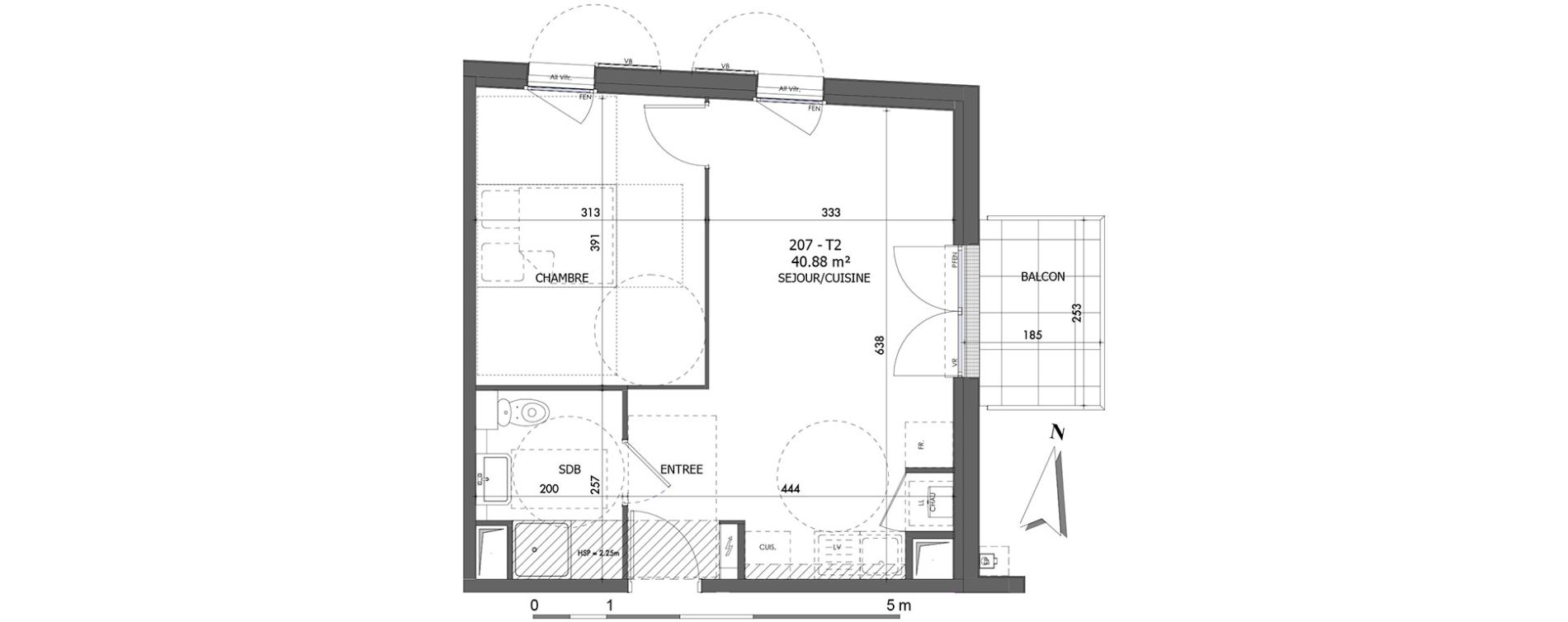 Appartement T2 de 40,88 m2 &agrave; Saint-Jean-De-Braye Centre