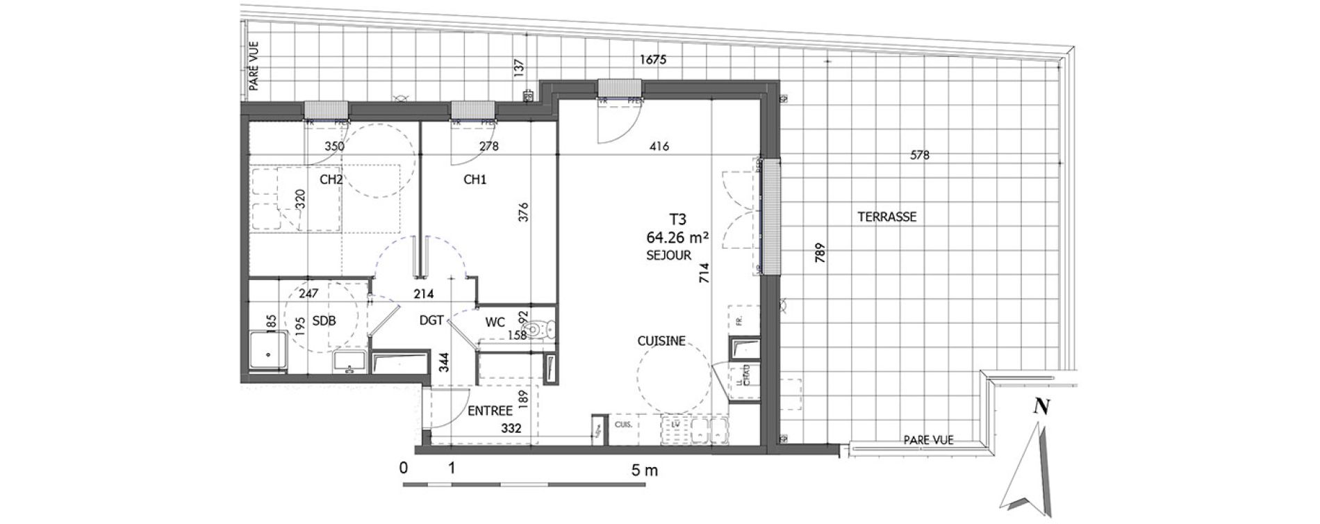 Appartement T3 de 64,26 m2 &agrave; Saint-Jean-De-Braye Centre