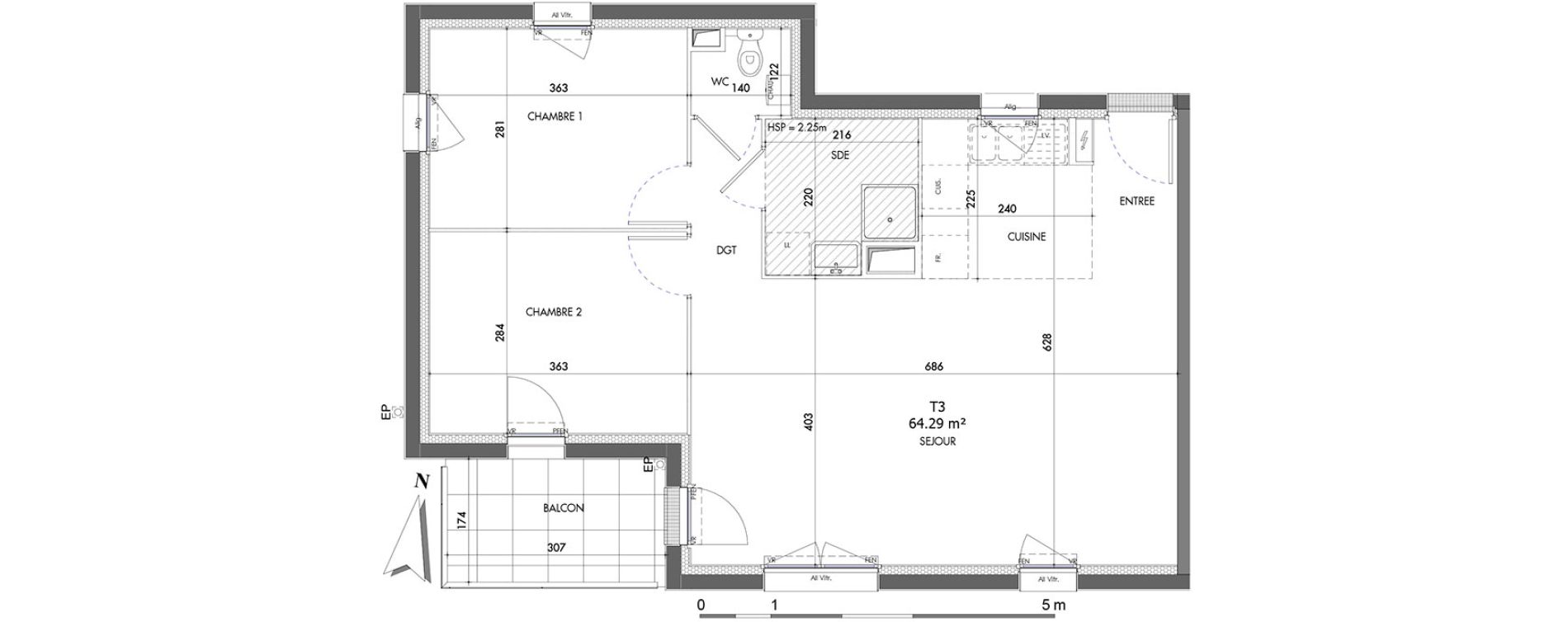 Appartement T3 de 63,79 m2 &agrave; Saint-Jean-De-Braye Centre