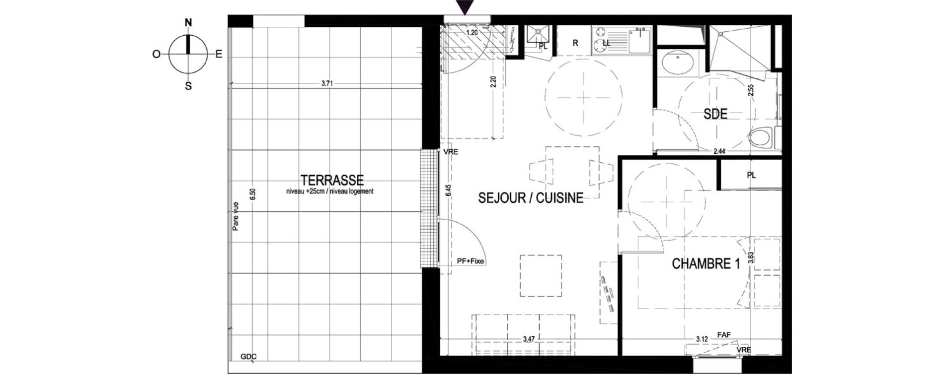 Appartement T2 de 41,23 m2 &agrave; Saint-Jean-De-Braye Centre