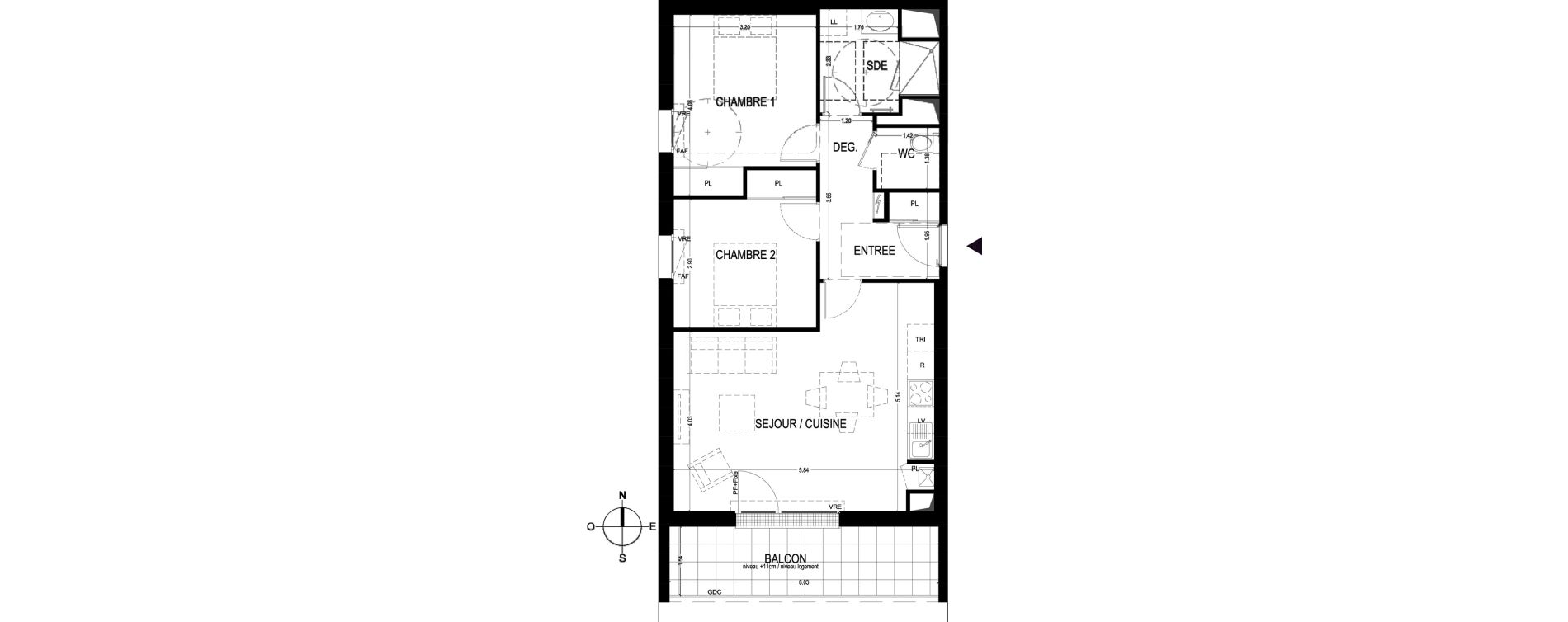 Appartement T3 de 62,46 m2 &agrave; Saint-Jean-De-Braye Centre