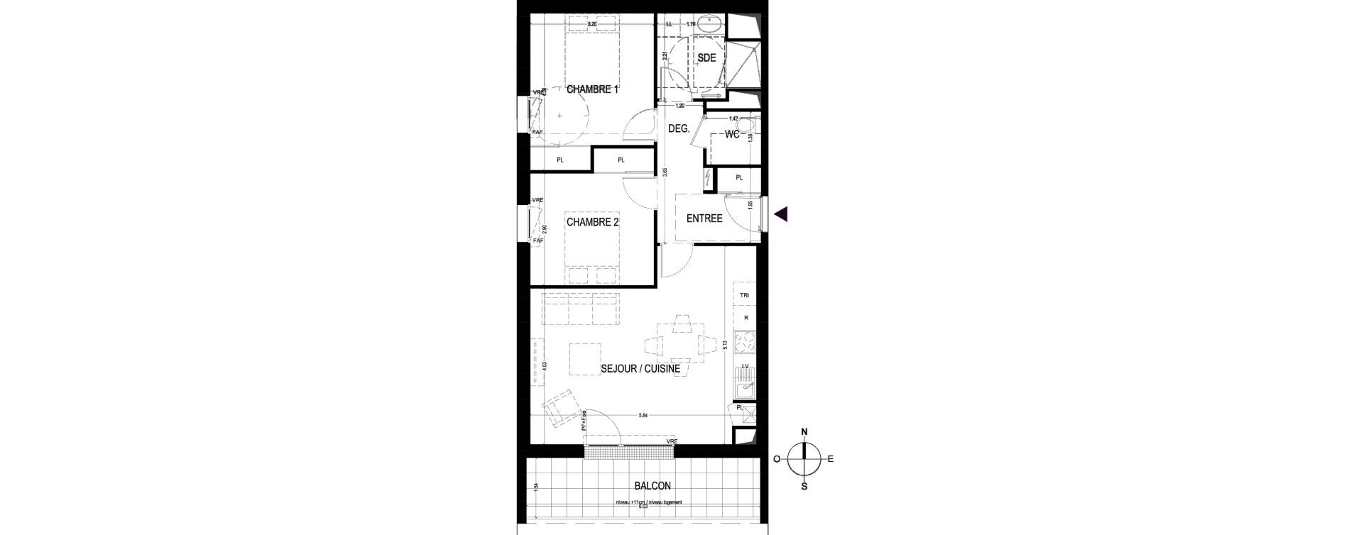 Appartement T3 de 62,24 m2 à Saint-Jean-De-Braye Centre