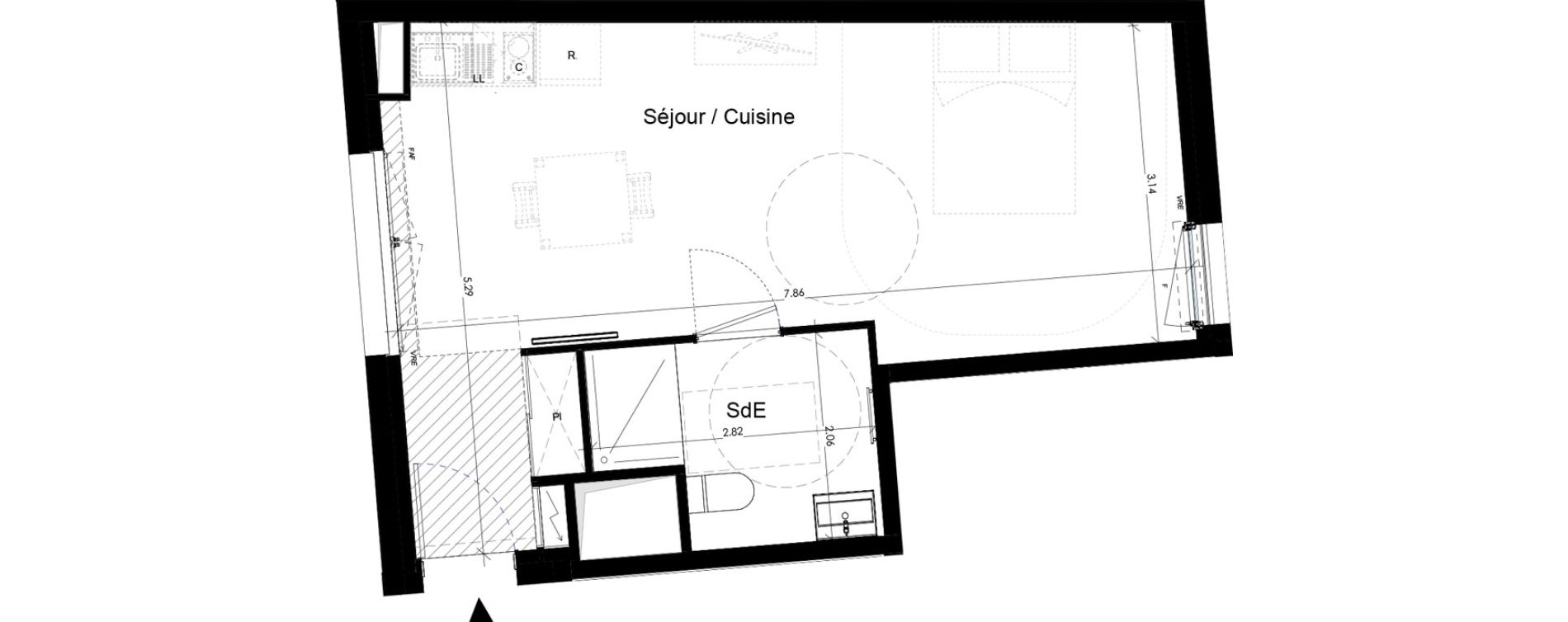 Appartement T1 de 32,90 m2 &agrave; Saint-Jean-De-Braye Le hameau