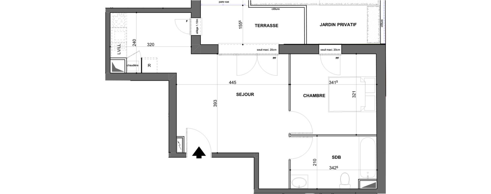 Appartement T2 de 43,64 m2 &agrave; Saint-Jean-De-Braye Puits de ville - centre ville