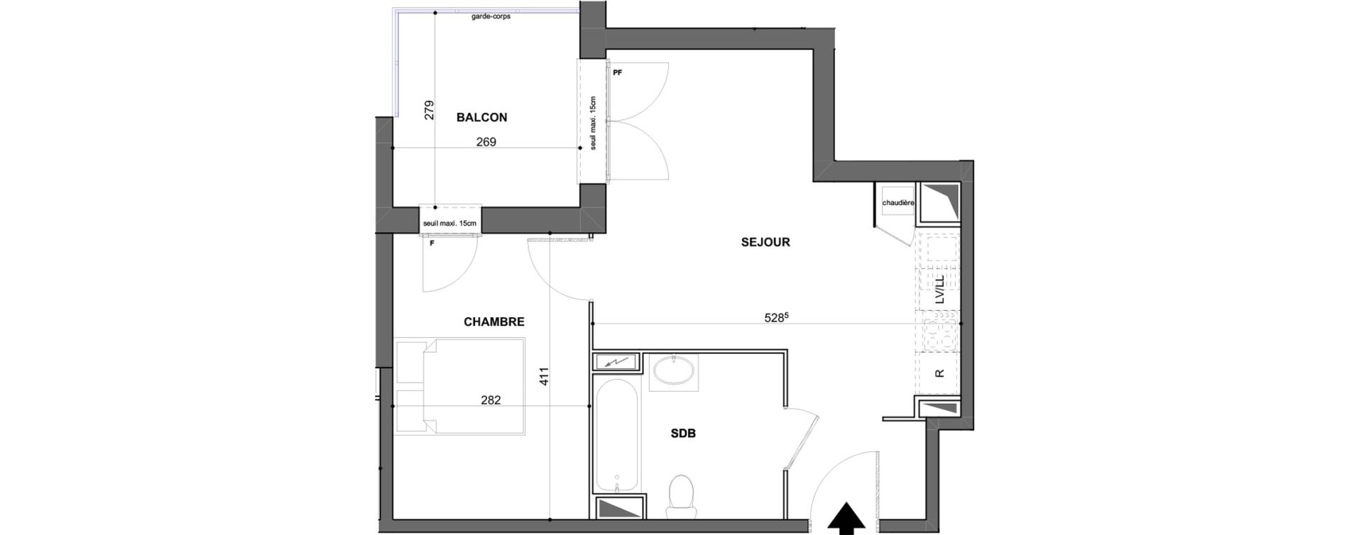 Appartement T2 de 40,56 m2 &agrave; Saint-Jean-De-Braye Puits de ville - centre ville