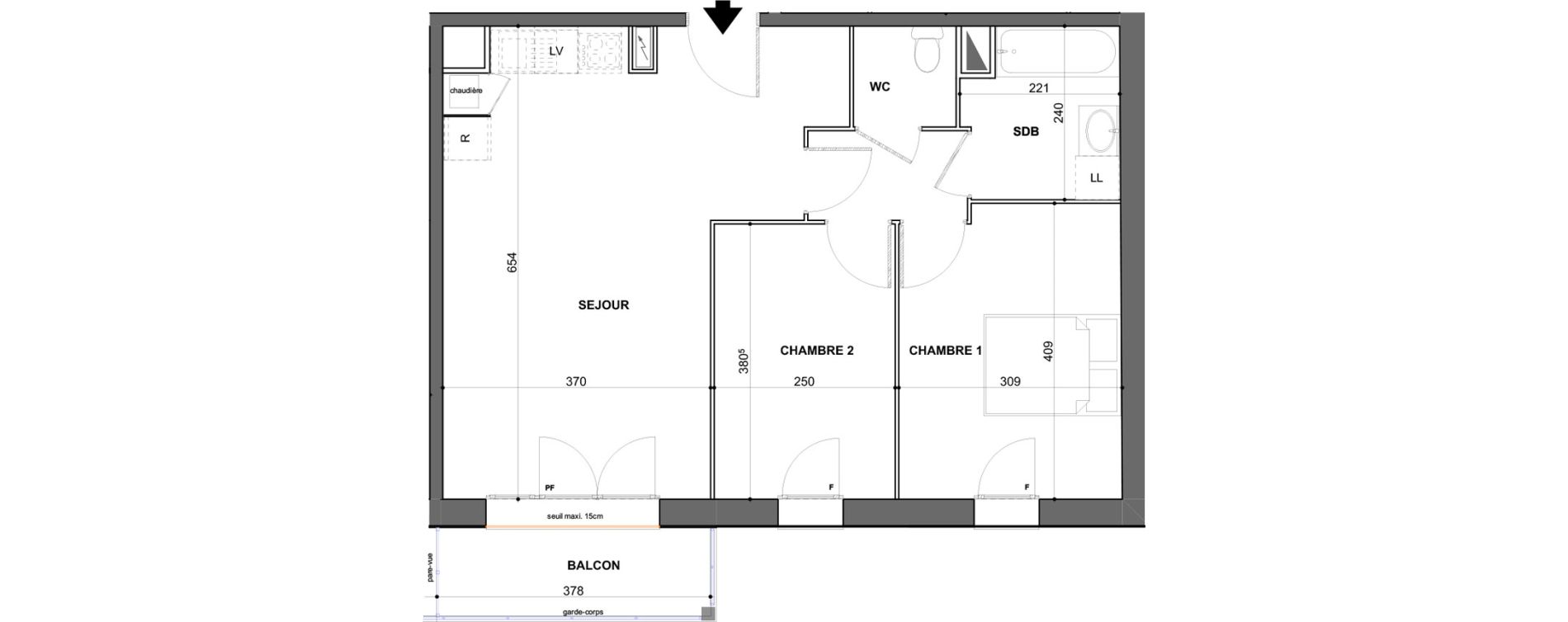 Appartement T3 de 59,20 m2 &agrave; Saint-Jean-De-Braye Puits de ville - centre ville