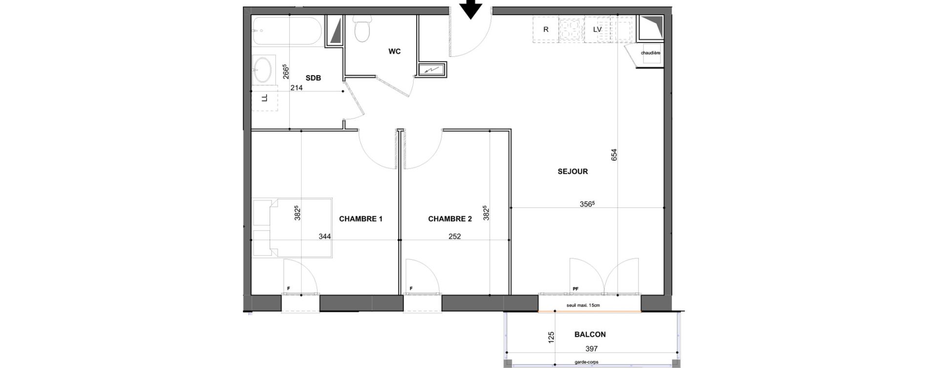 Appartement T3 de 60,98 m2 &agrave; Saint-Jean-De-Braye Puits de ville - centre ville