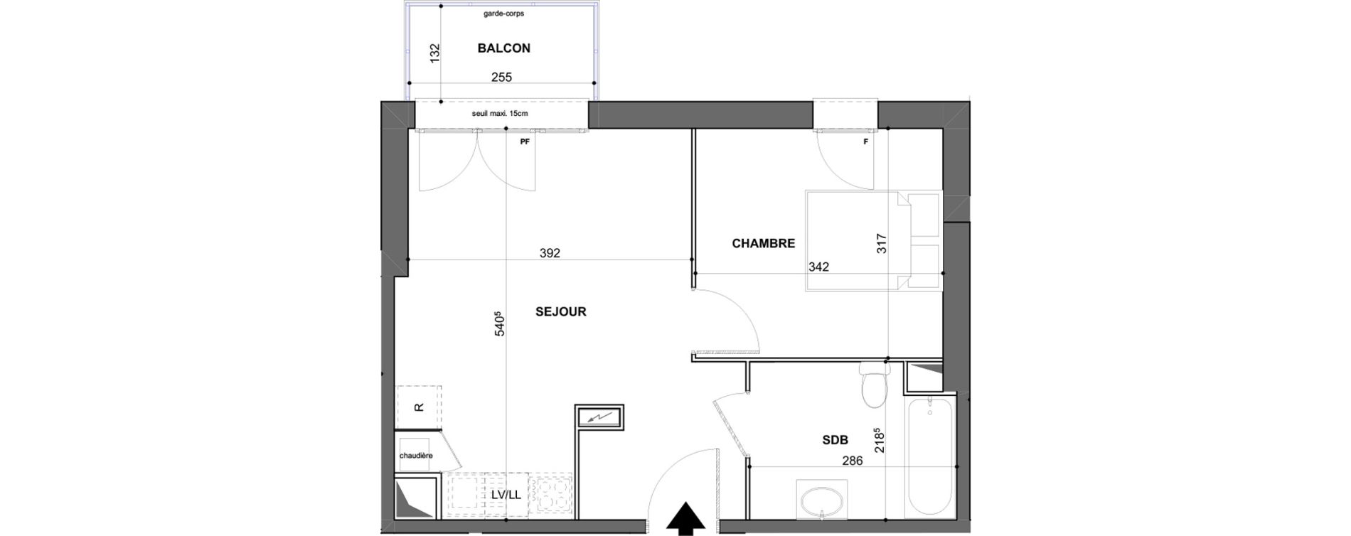 Appartement T2 de 39,46 m2 &agrave; Saint-Jean-De-Braye Puits de ville - centre ville